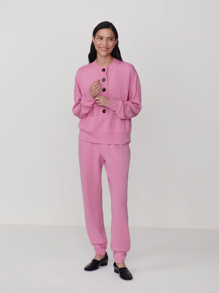 Varley Reena Button Front Sweat || Moonlight Mauve