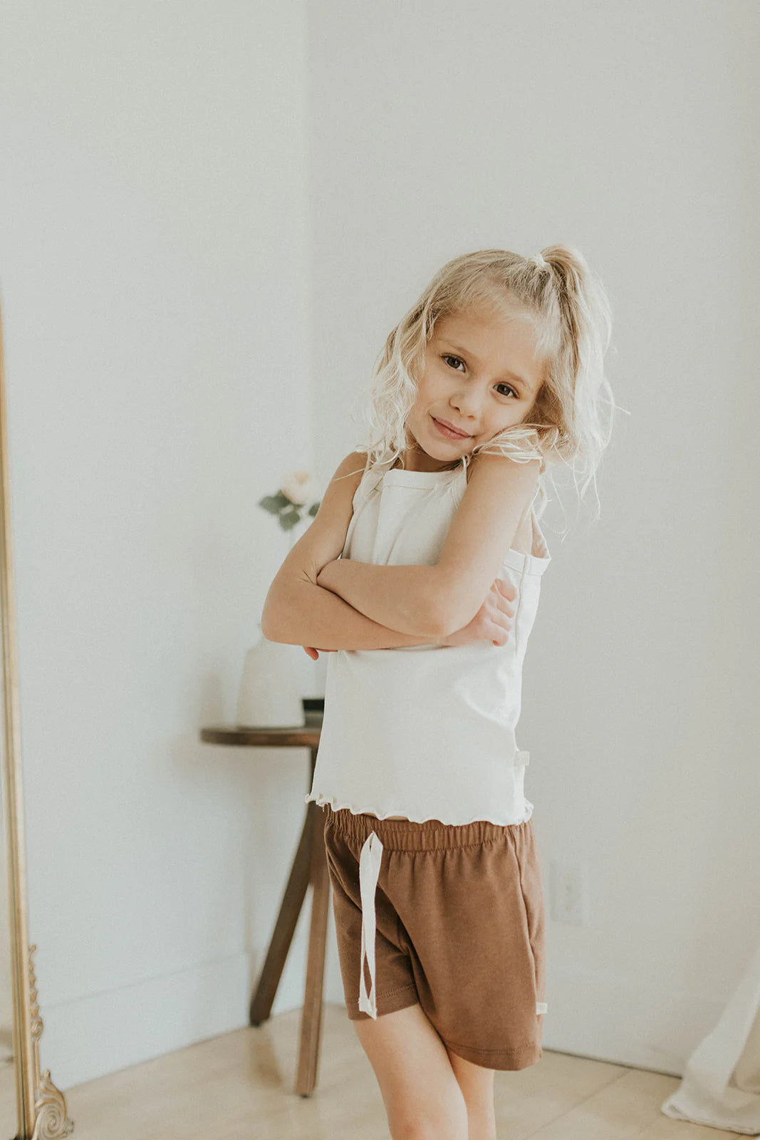 Jax and Lennon Fitted Tank || Bone