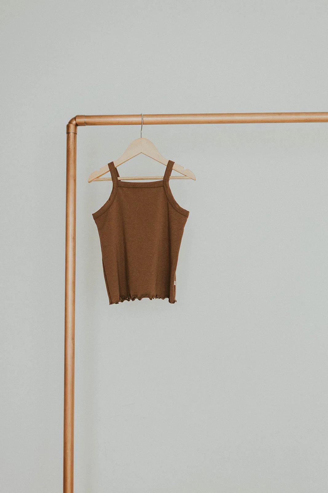 Jax and Lennon Fitted Tank || Cocoa Brown