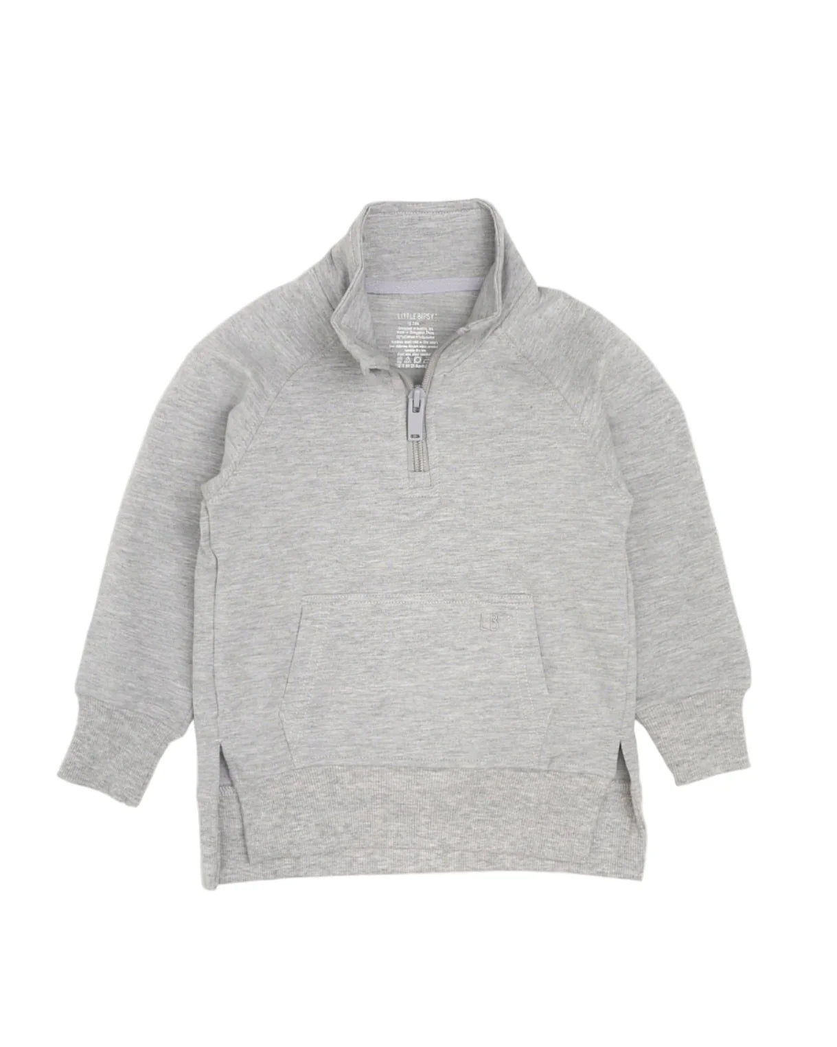Little Bipsy Quarter Zip Pullover || Grey