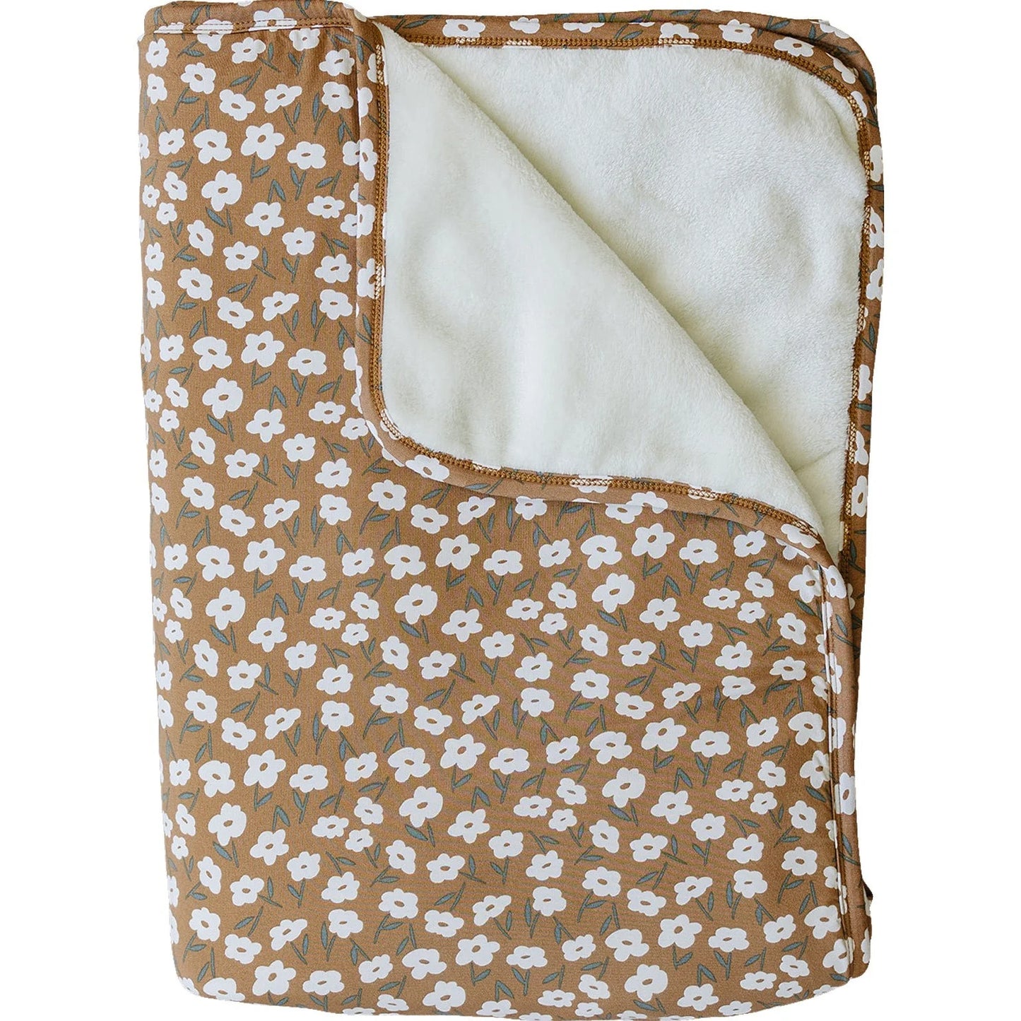 Mebie Baby Fleece Quilt || Mustard Floral