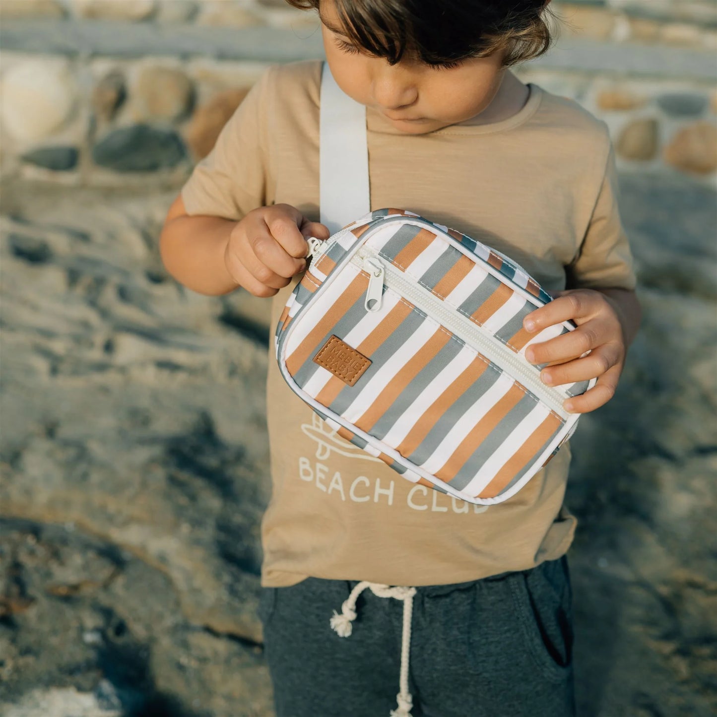 Mebie Baby Fanny Pack || Sunset Stripes