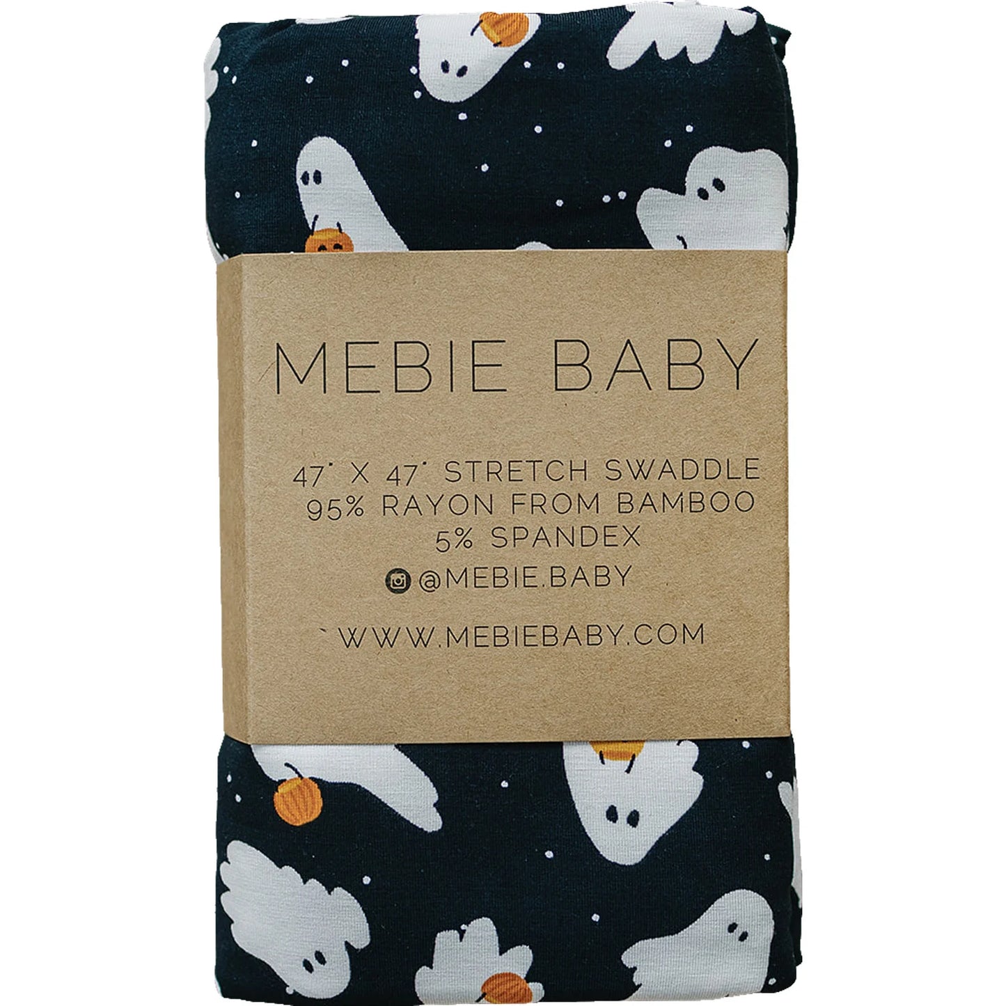 Mebie Baby Bamboo Stretch Swaddle || Ghosts