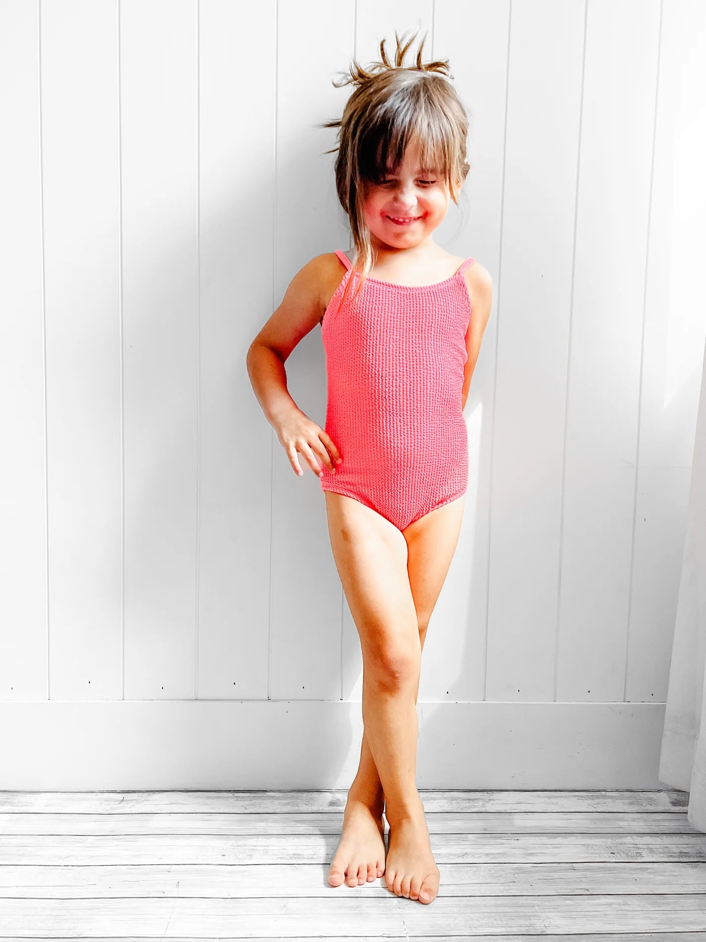 Little Bipsy Girl's Swimsuit || Neon Pink