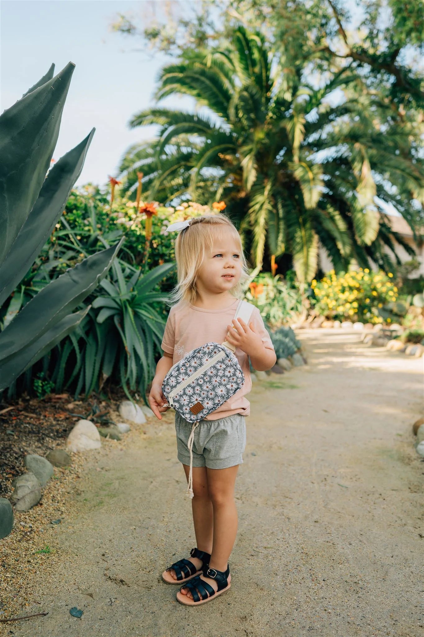 Mebie Baby Fanny Pack || Green Daisy