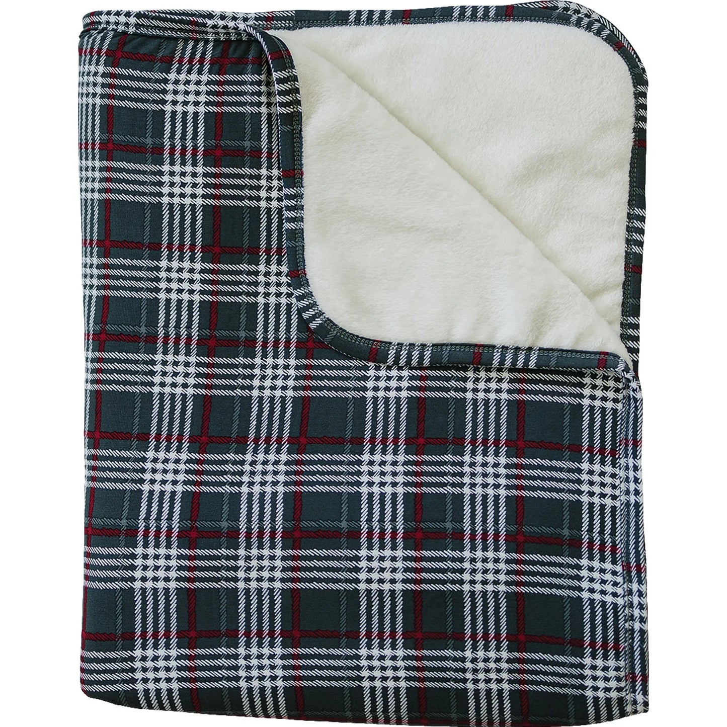 Mebie Baby Fleece Quilt || Green Plaid Bamboo