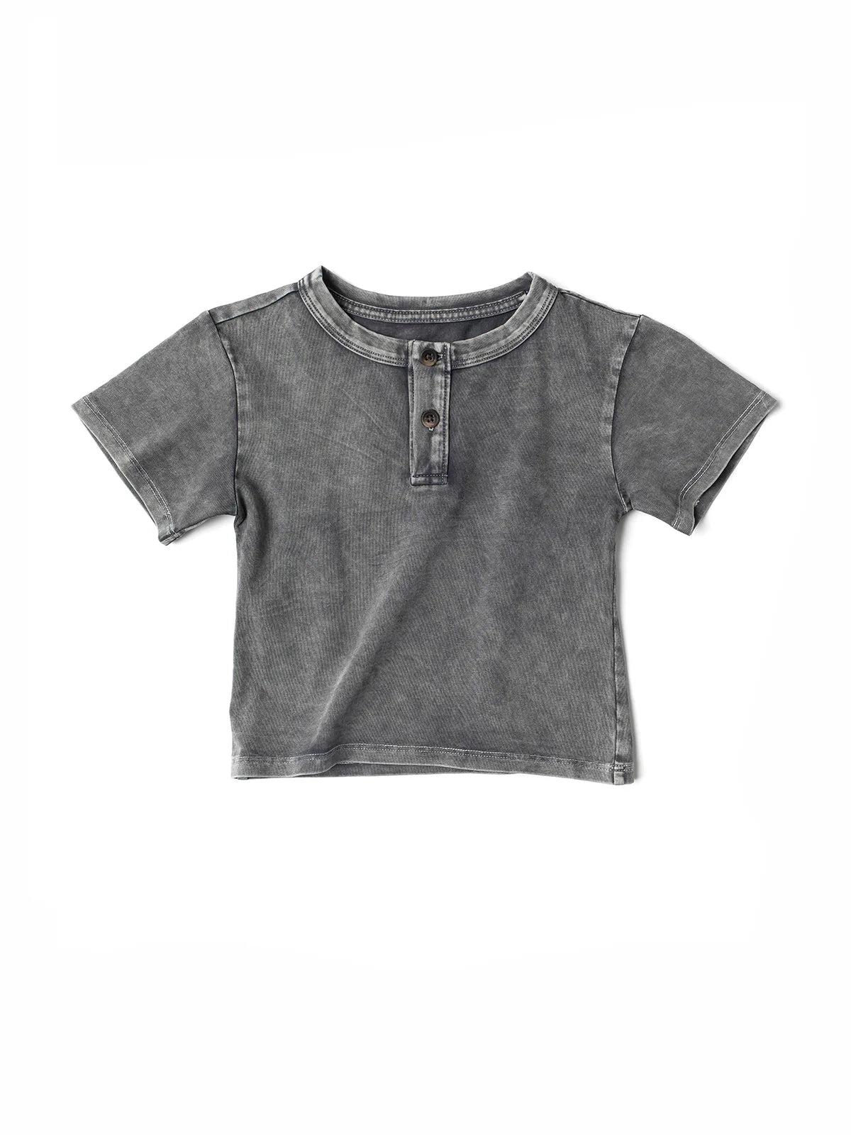 Little Bipsy Jersey Henley Tee || Grey Wash