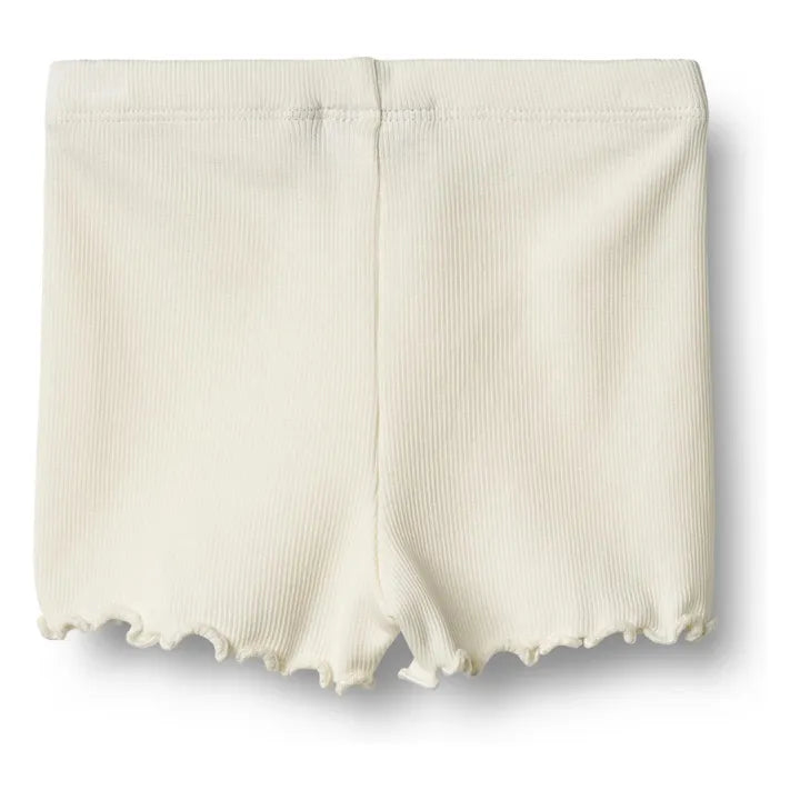 Wheat Kids Rib Shorts Sine || Ivory