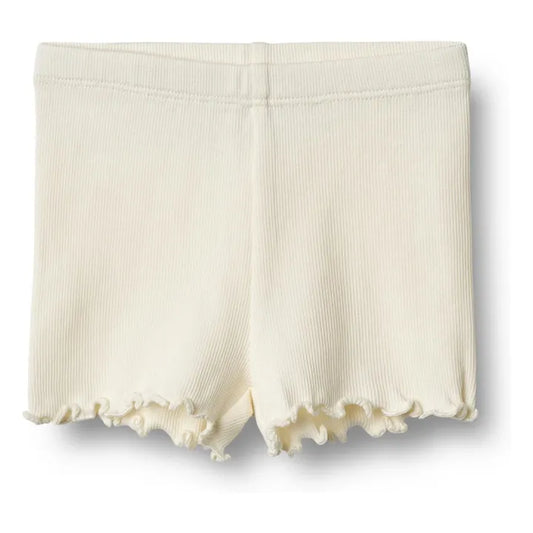 Wheat Kids Rib Shorts Sine || Ivory