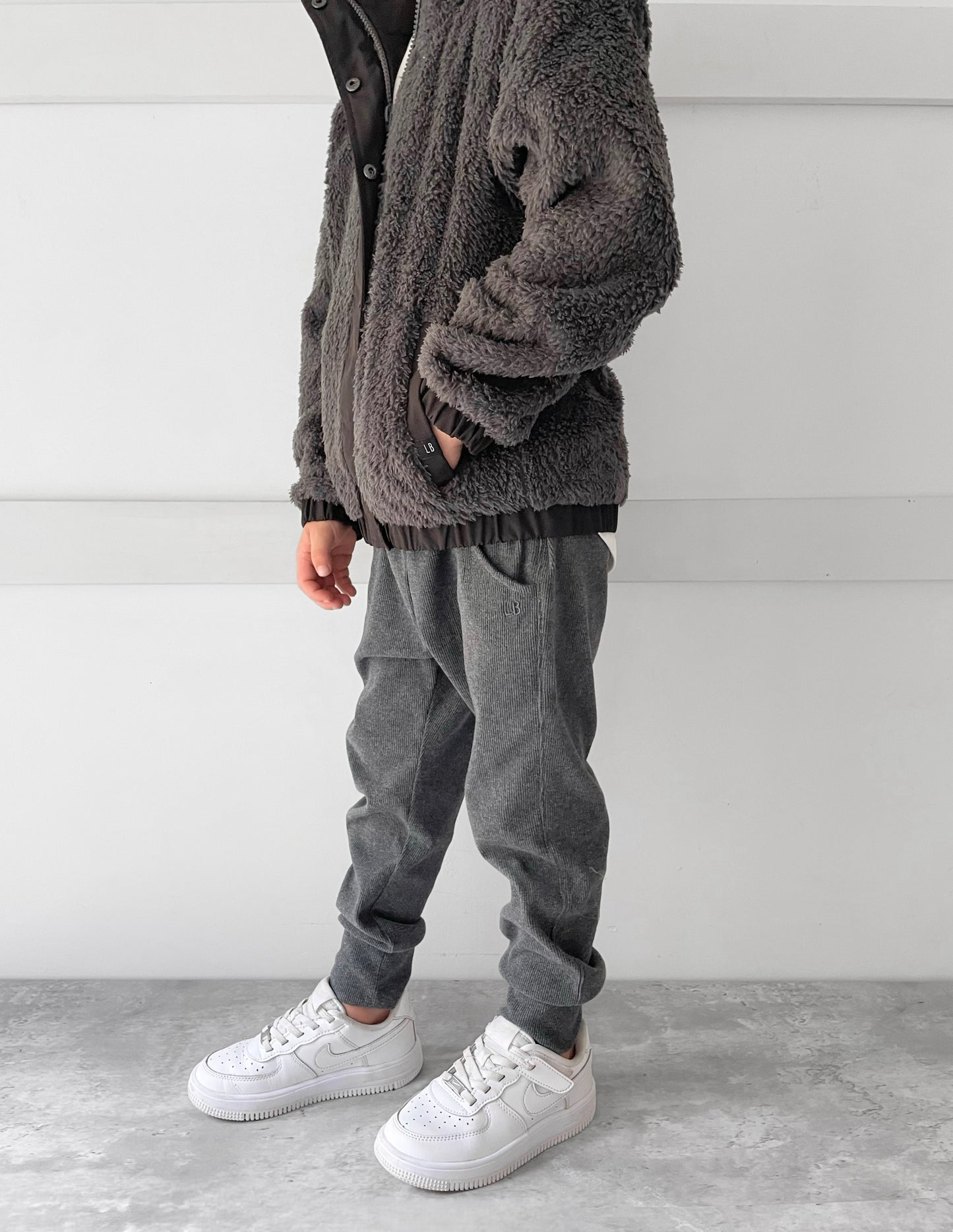 Little Bipsy Sherpa Jacket || Smoke