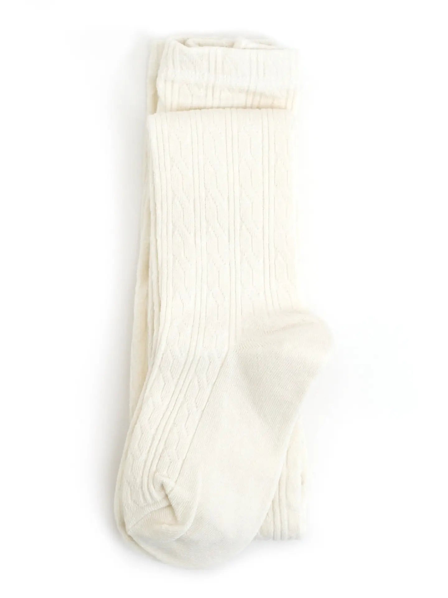 Little Stocking Co. Cable Knit Tights || Ivory