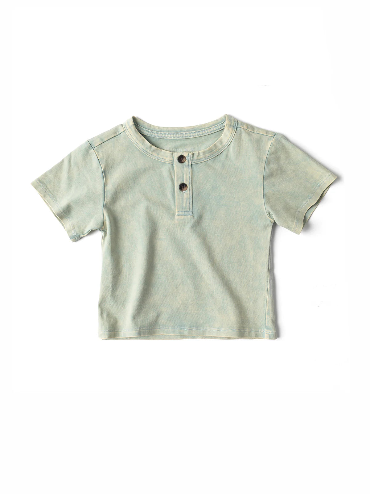 Little Bipsy Jersey Henley Tee || Green Wash