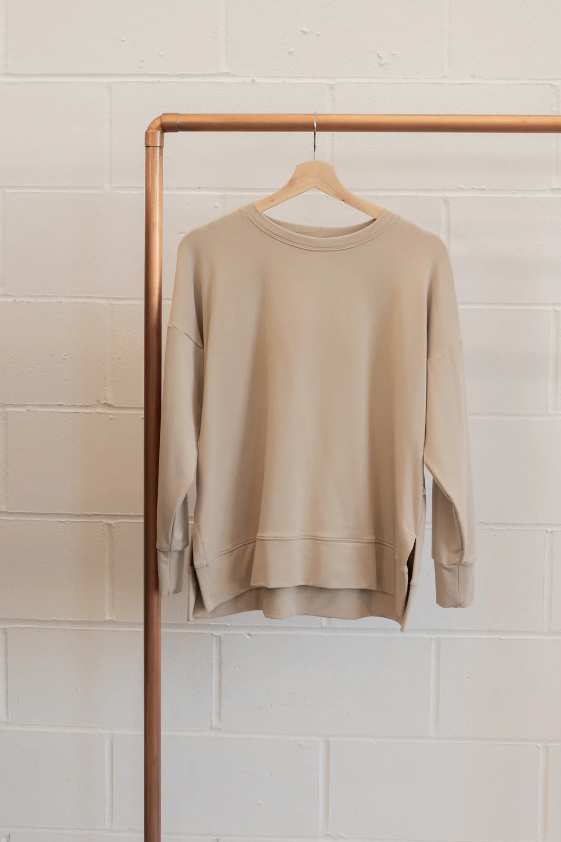 Jax and Lennon Ladies Terry Crew Neck || Dune