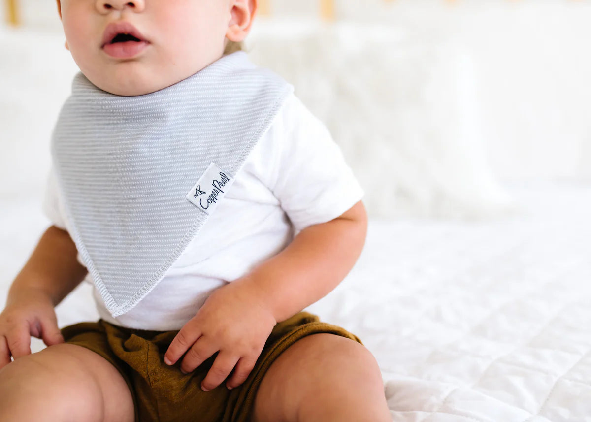 Copper Pearl Baby Bandana Bibs || Lennon