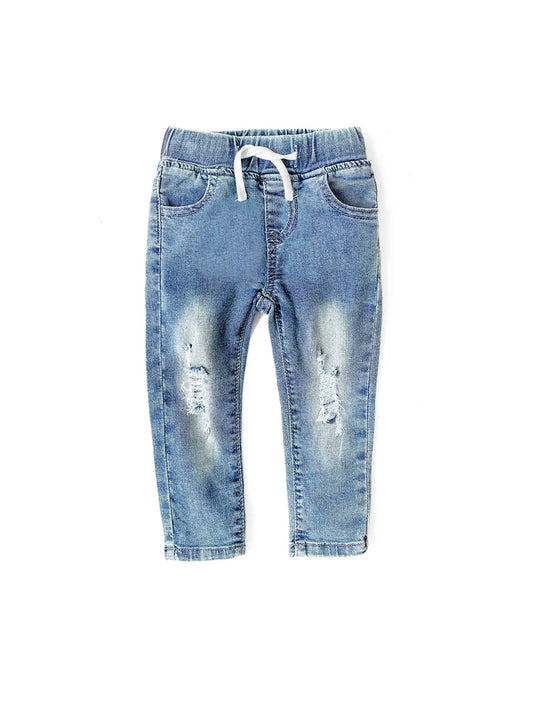 Little Bipsy Light Wash Distressed Denim