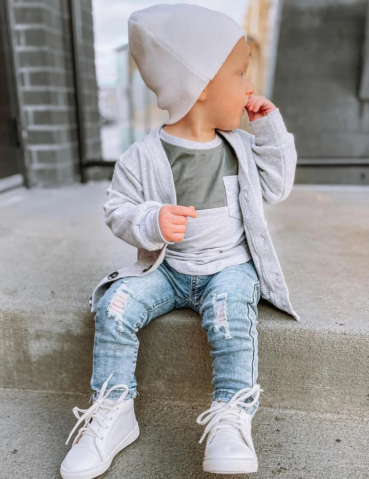 Little Bipsy Light Wash Distressed Denim