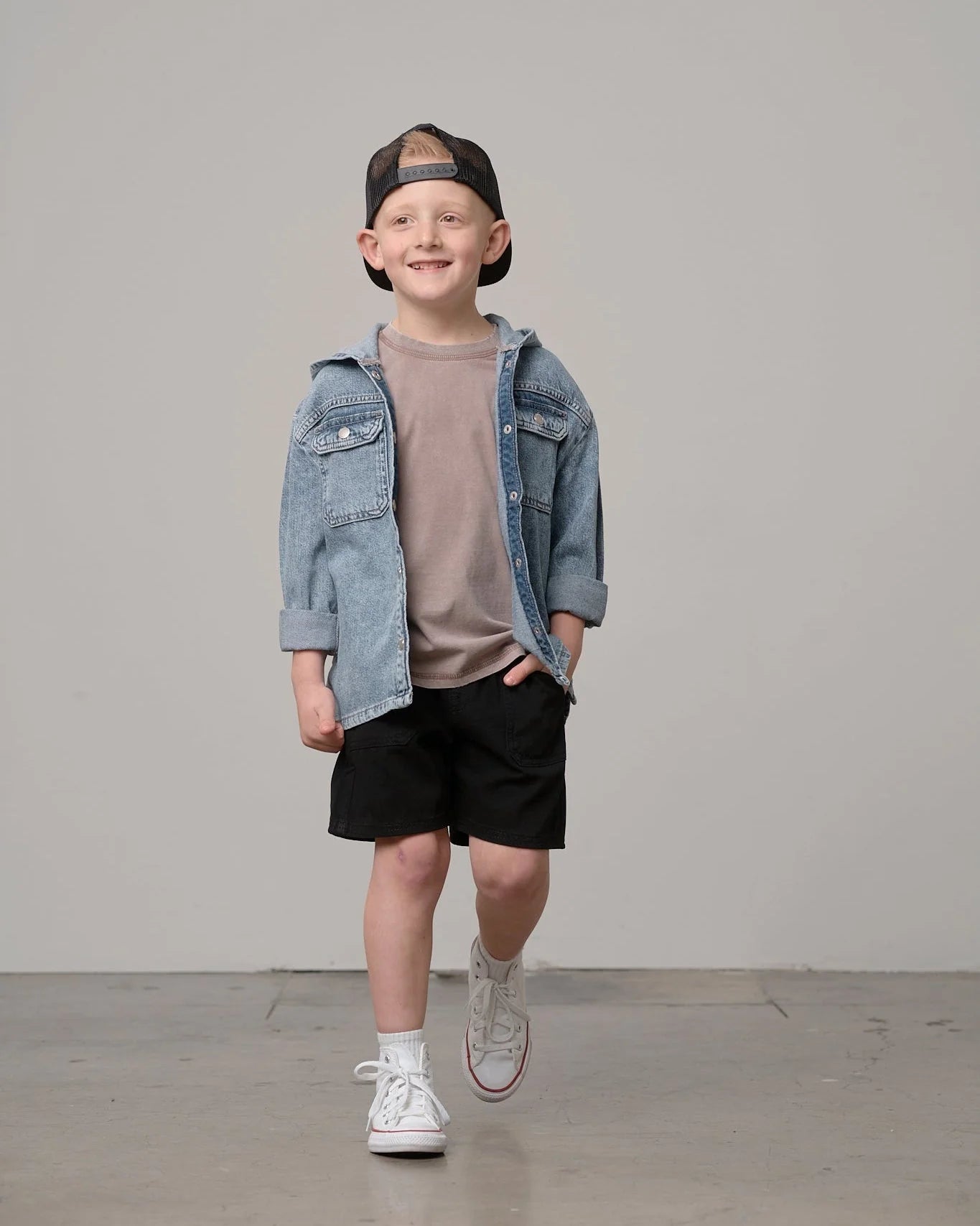 Little Bipsy Lightweight Hooded Denim Jacket