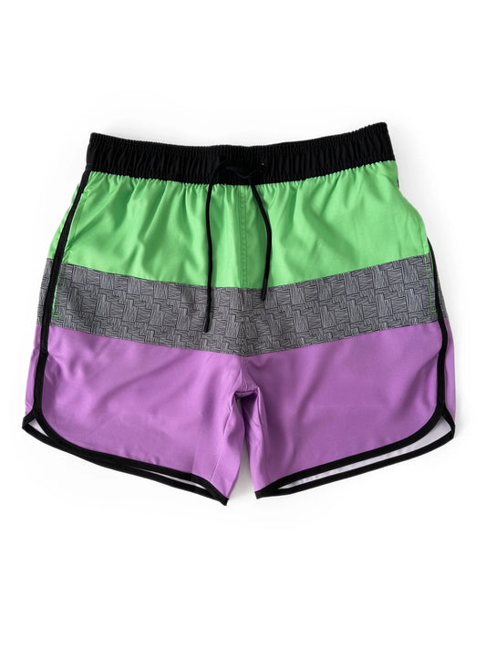 Little Bipsy Men's Block Swim Short || Neon Green