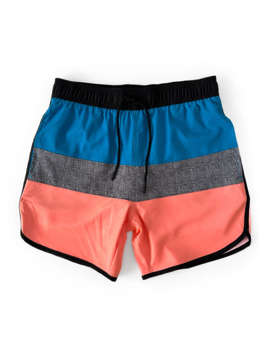 Little Bipsy Men's Block Swim Short || Neon Pink