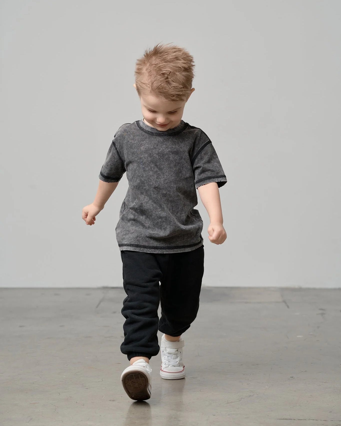 Little Bipsy Mineral Wash Tee || Black