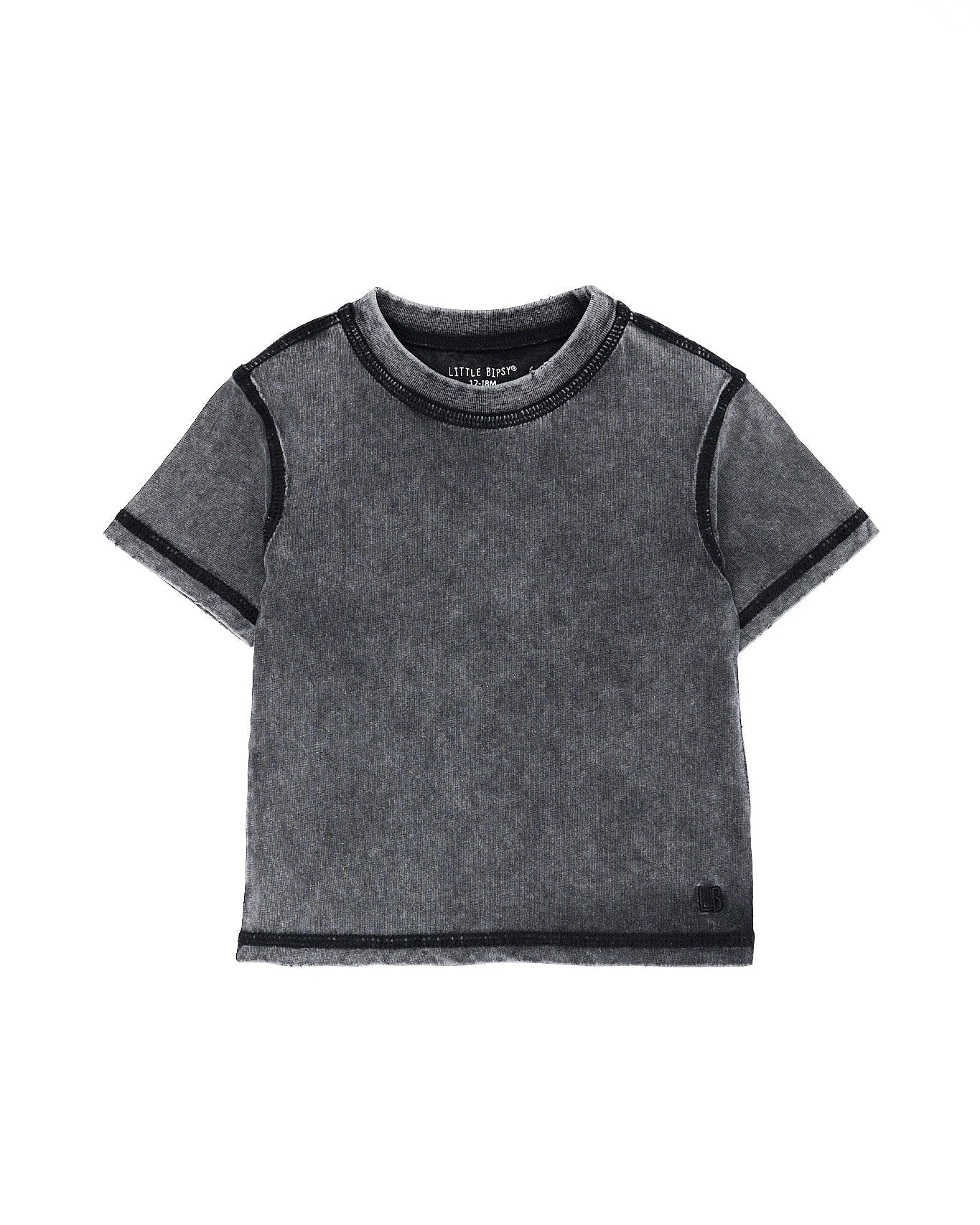 Little Bipsy Mineral Wash Tee || Black