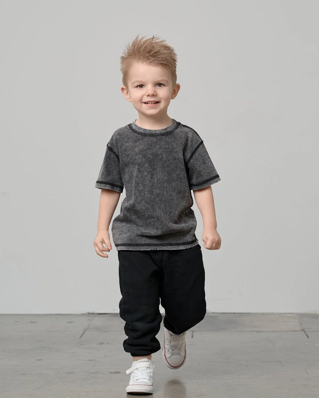 Little Bipsy Mineral Wash Tee || Black