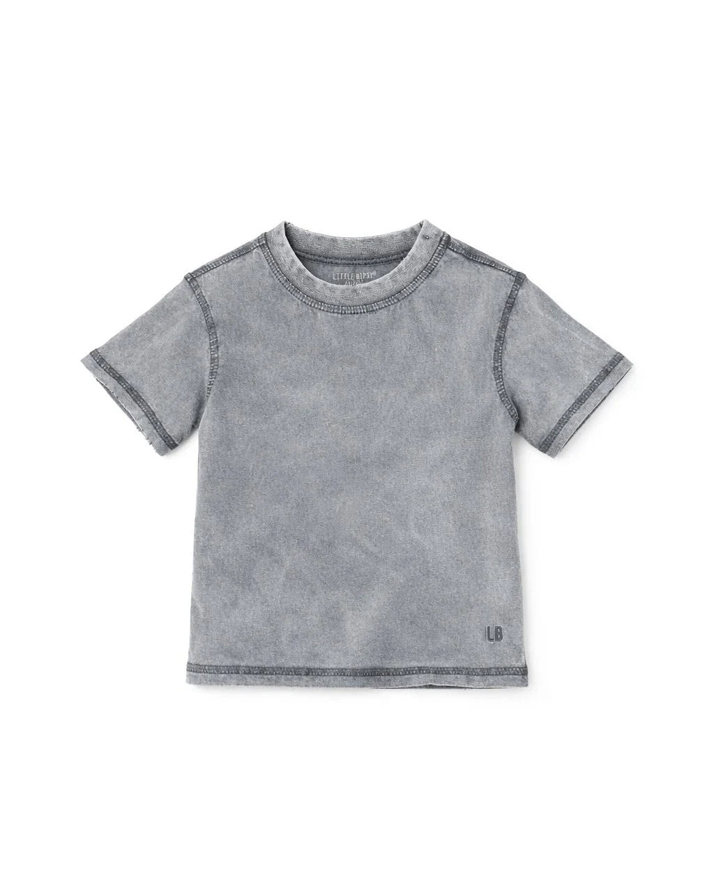Little Bipsy Mineral Wash Tee || Graphite