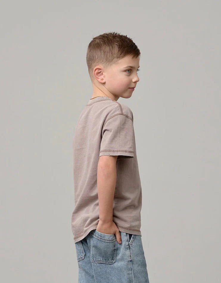 Little Bipsy Mineral Wash Tee ||Taupe