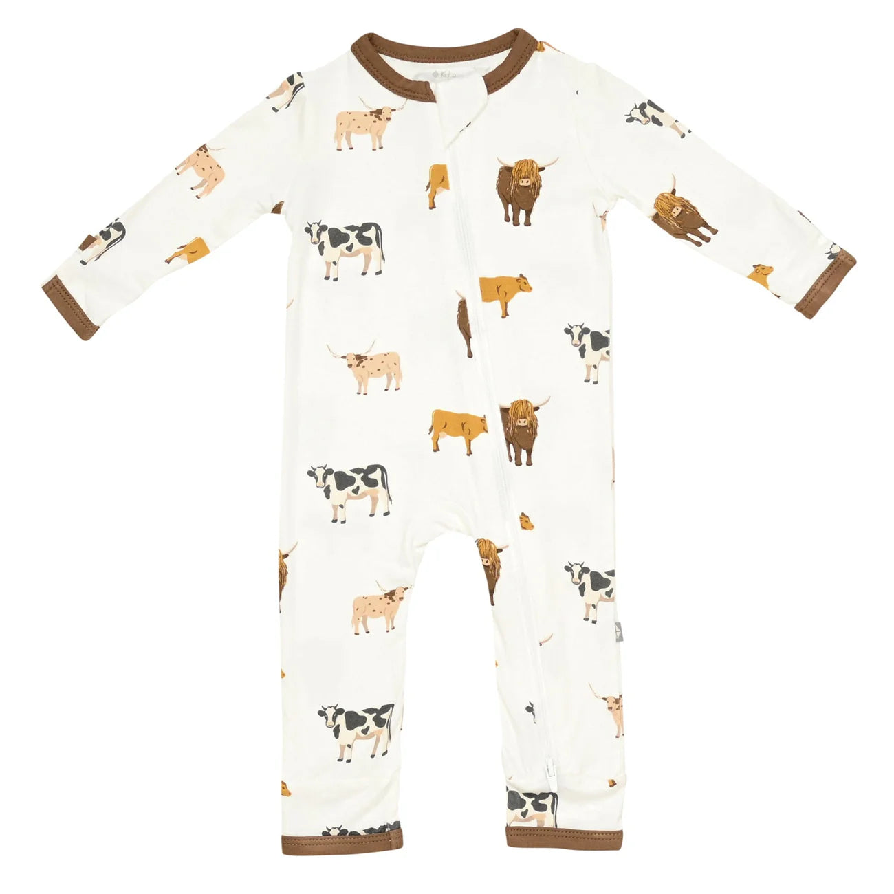 Kyte Baby Zippered Romper || Moo