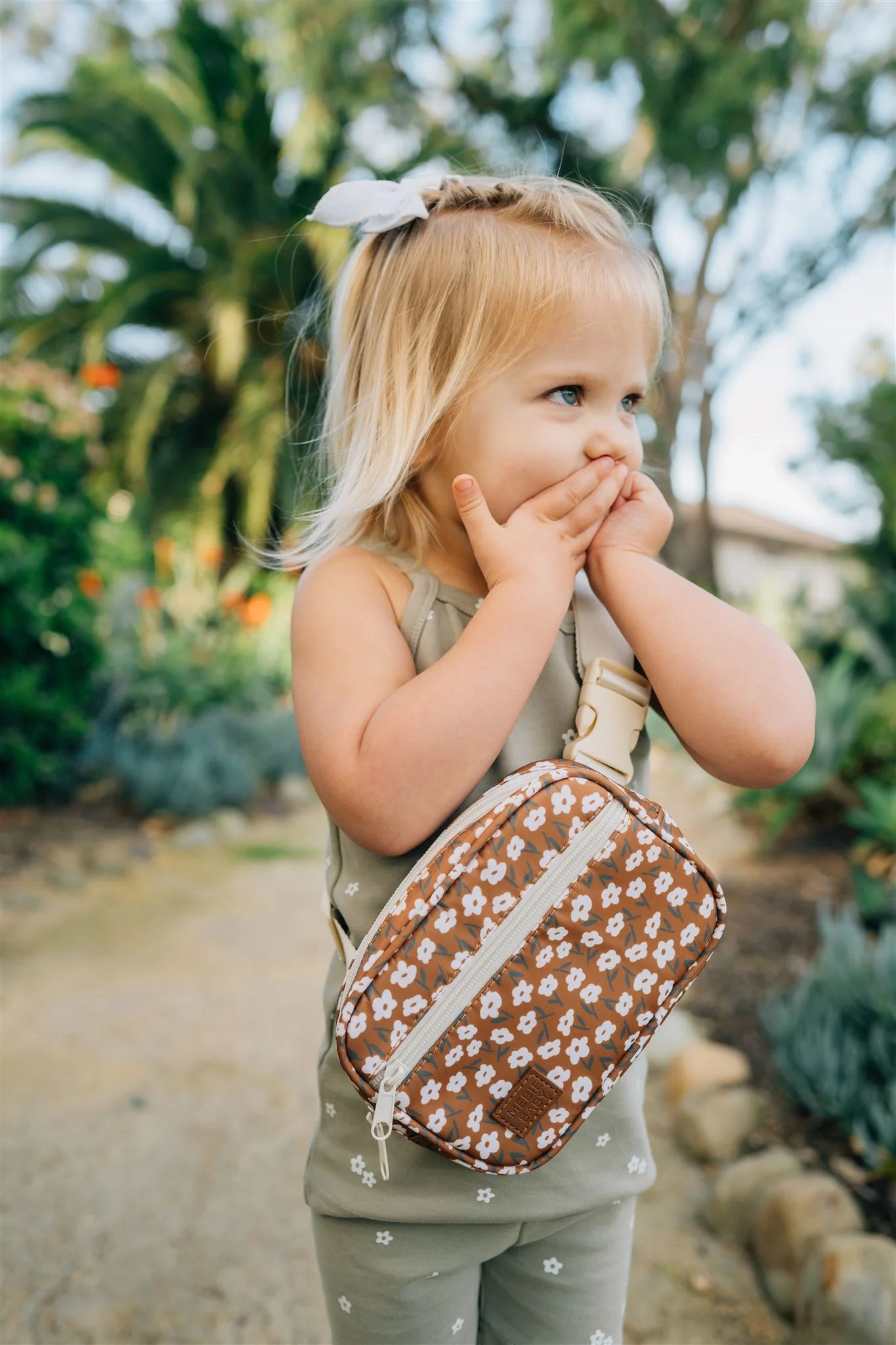 Mebie Baby Fanny Pack || Mustard Floral