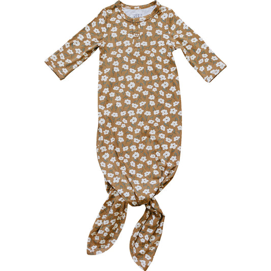 Mebie Baby Mustard Bamboo Knot Gown