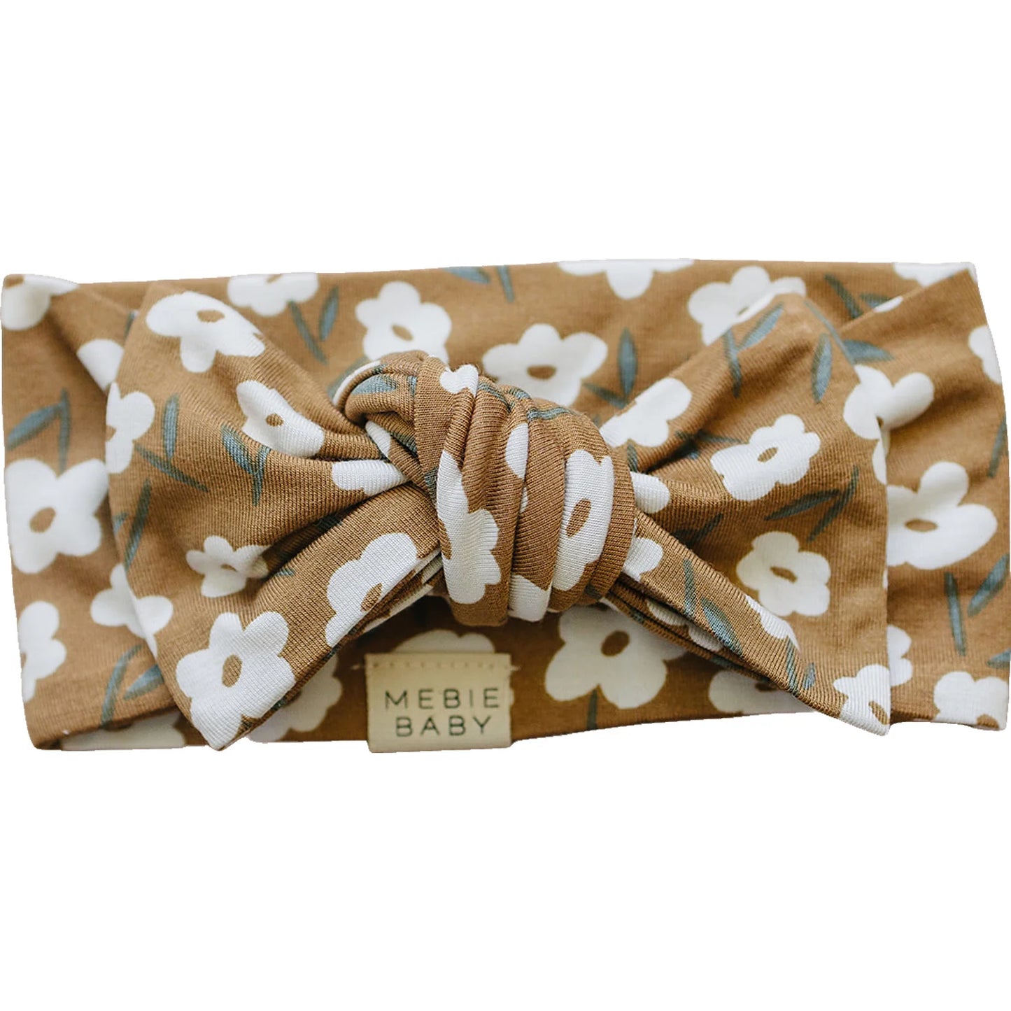 Mebie Baby Mustard Floral Bamboo Head Wrap