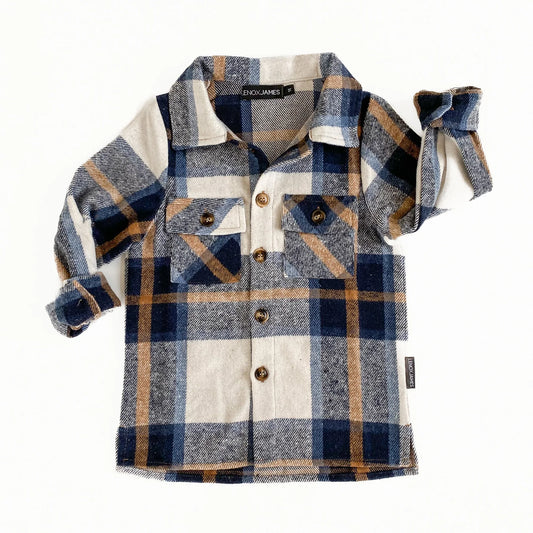 Lenox James Flannel Shacket || Navy