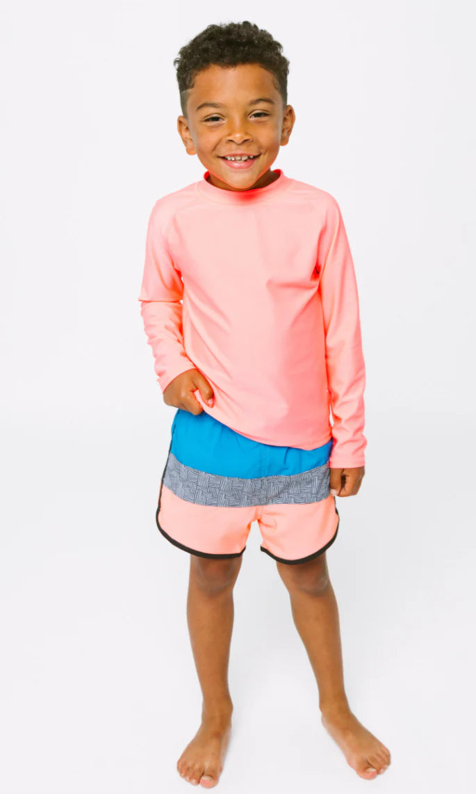 Little Bipsy Rash Guard || Neon Pink