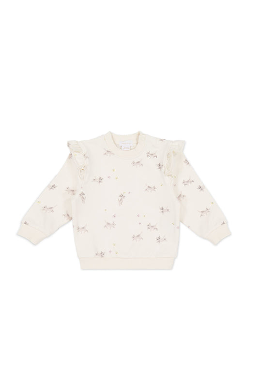 Jamie Kay Organic Cotton Maple Sweatshirt || Playful Kittens Whisper