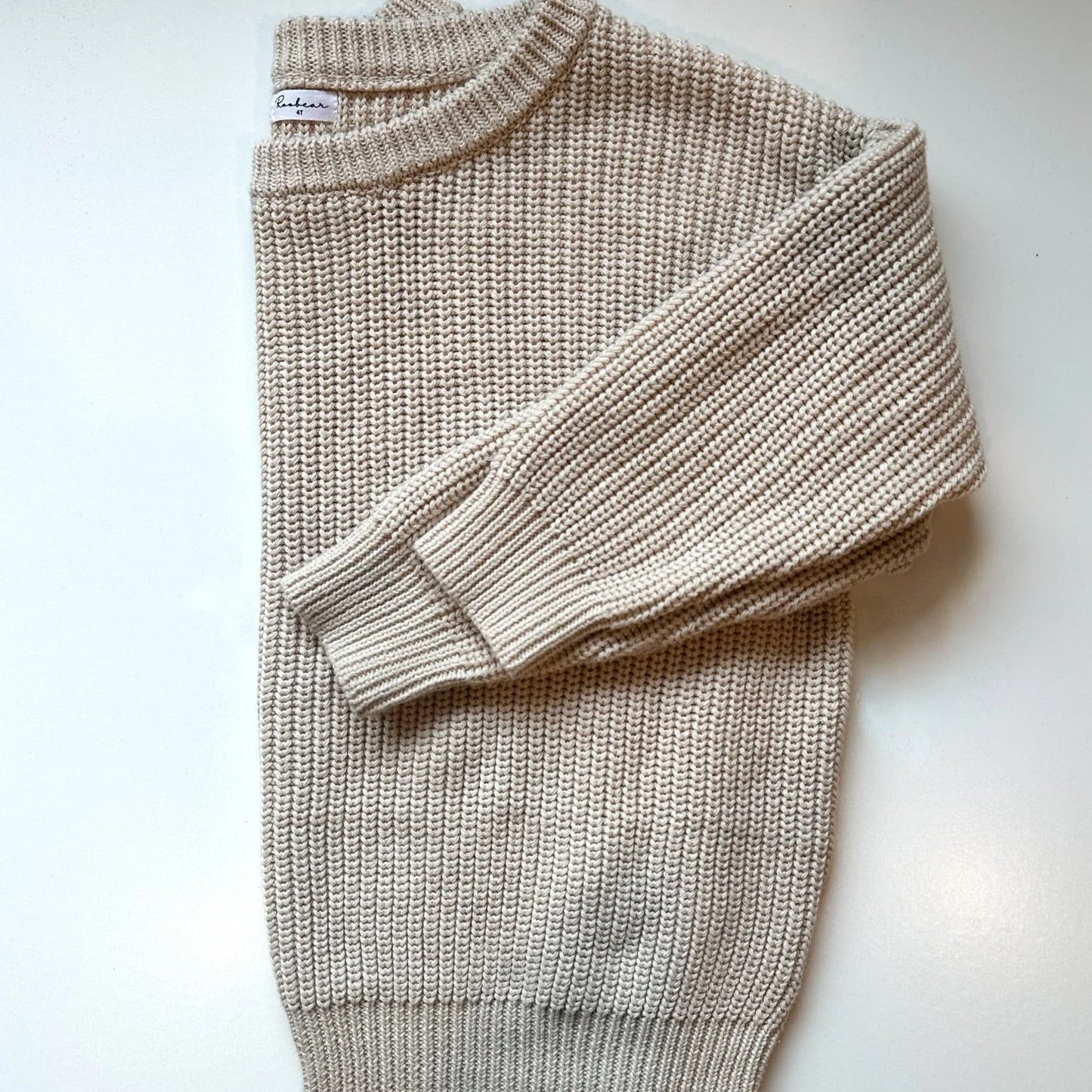 Roobear Classic Knit Sweater || Oat