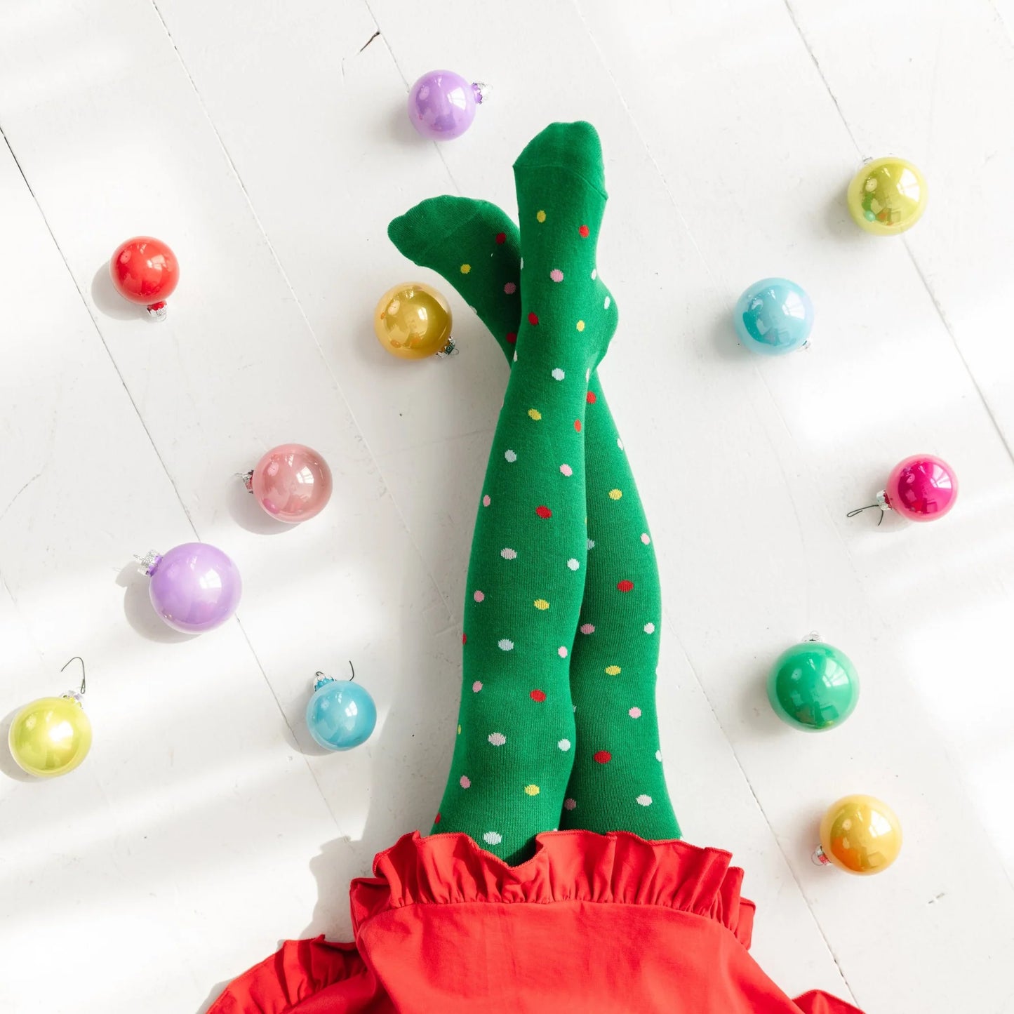 Little Stocking Co. Knit Tights || Oh Christmas Tree