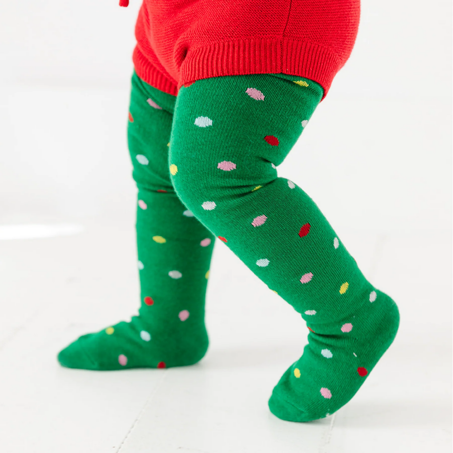 Little Stocking Co. Knit Tights || Oh Christmas Tree