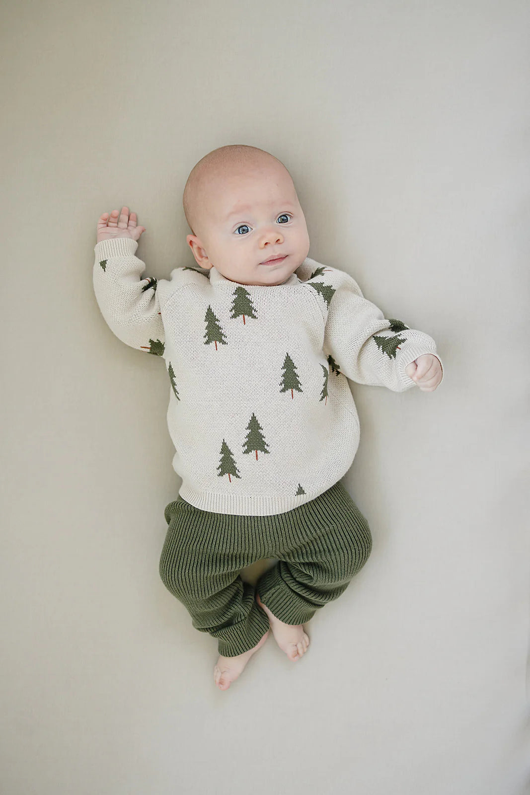 Mebie Baby Knit Leggings || Olive