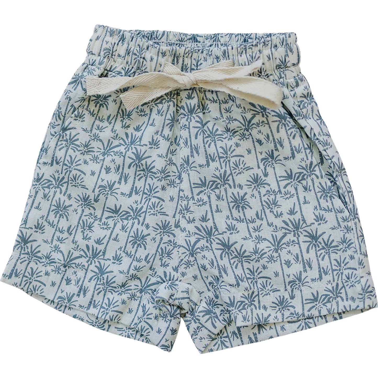 Mebie Baby Palm Tree Linen Cotton Shorts