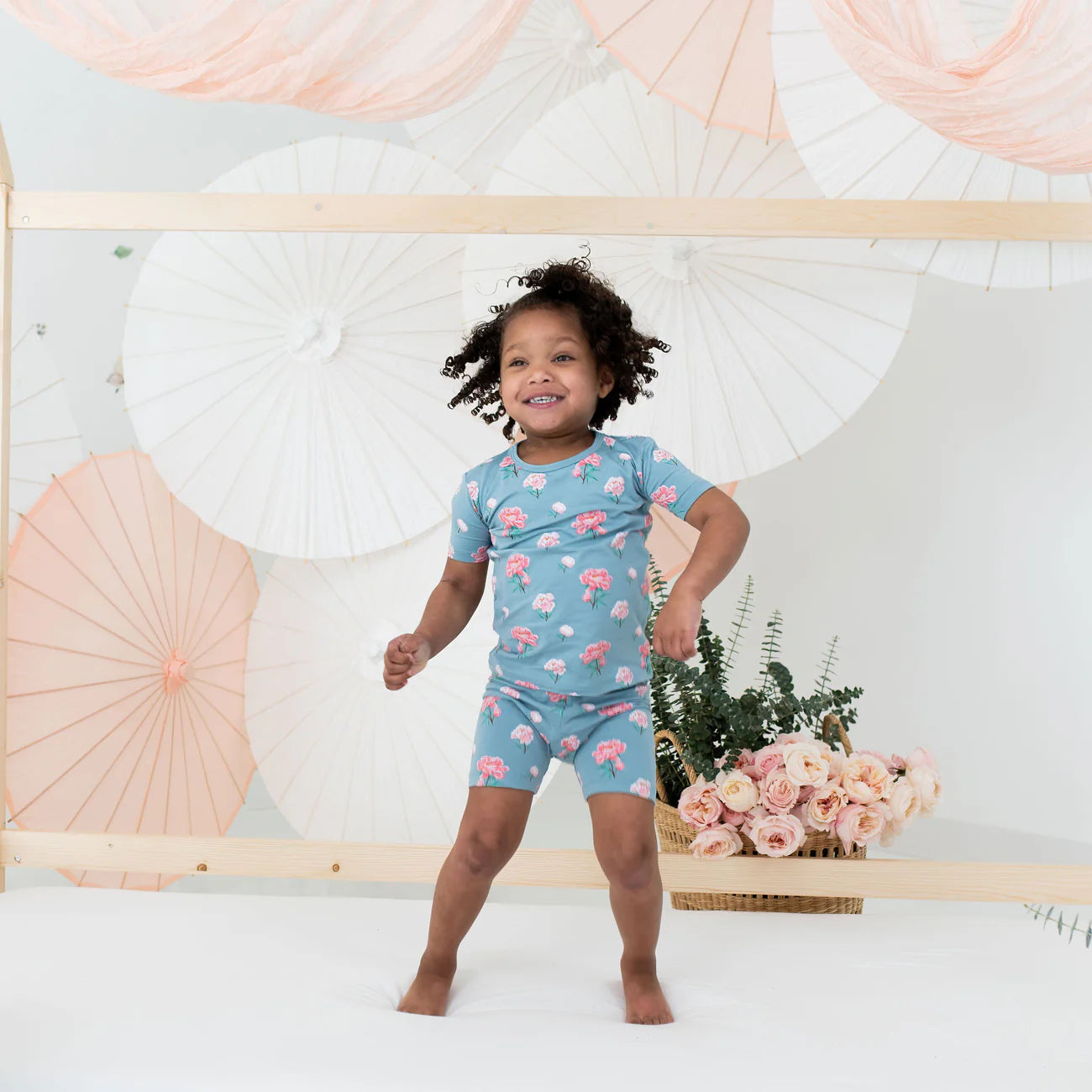 Kyte Baby Short Sleeve Pajamas || Peony