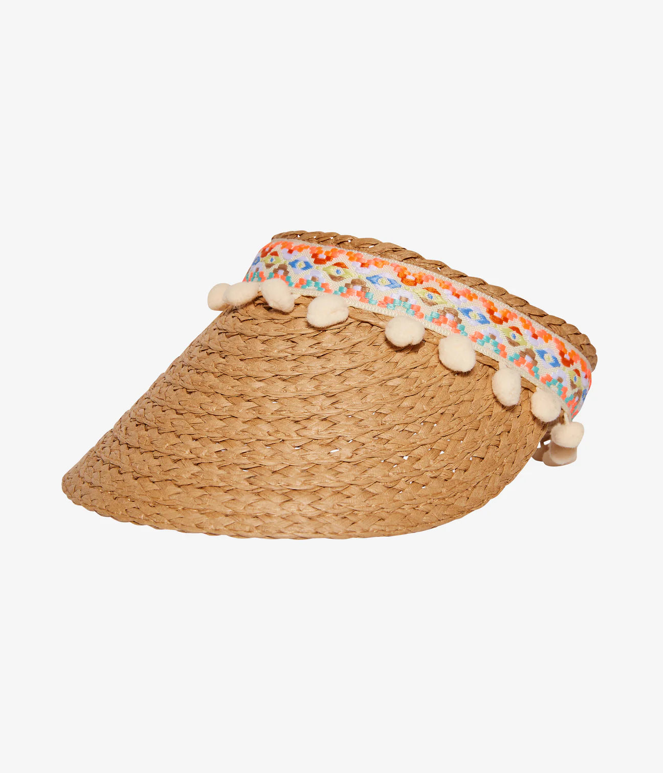 Headster Pompom Straw Visor