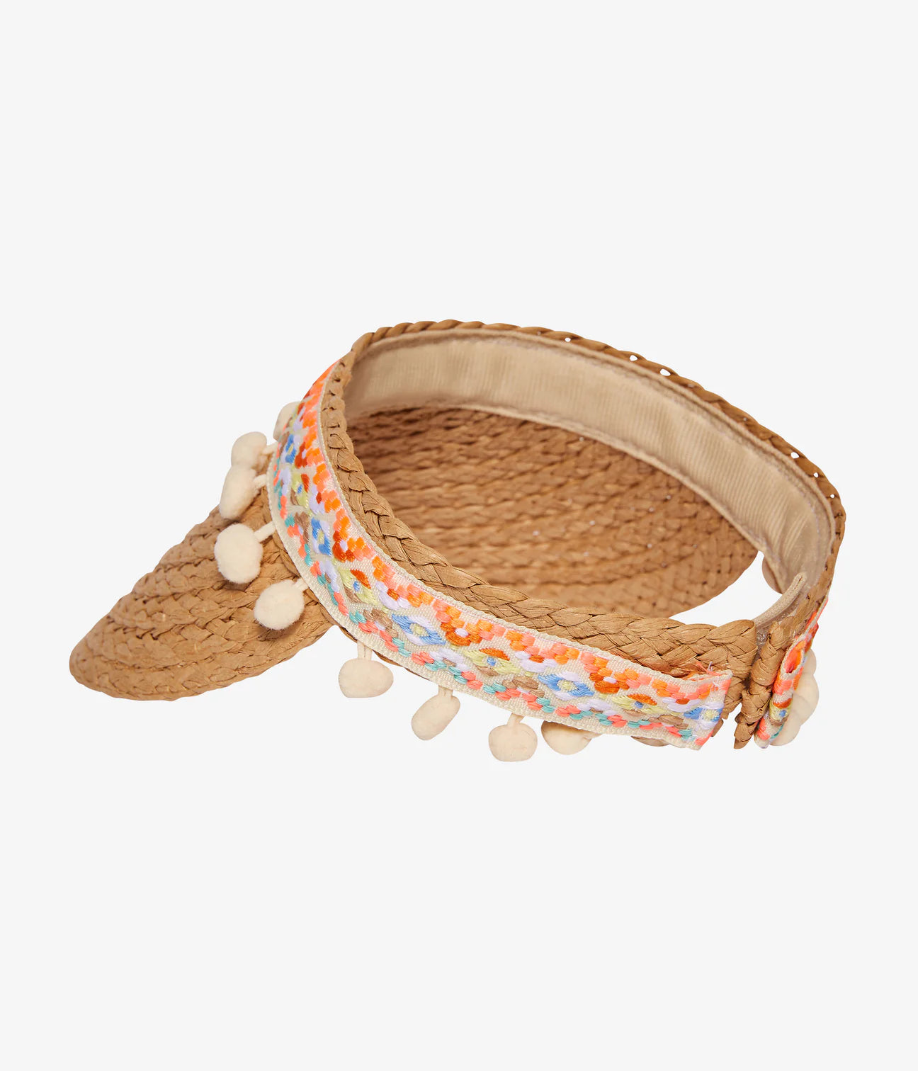 Headster Pompom Straw Visor