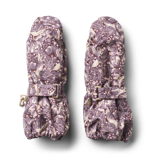 Wheat Kids Mittens Tech || Purple Tulips