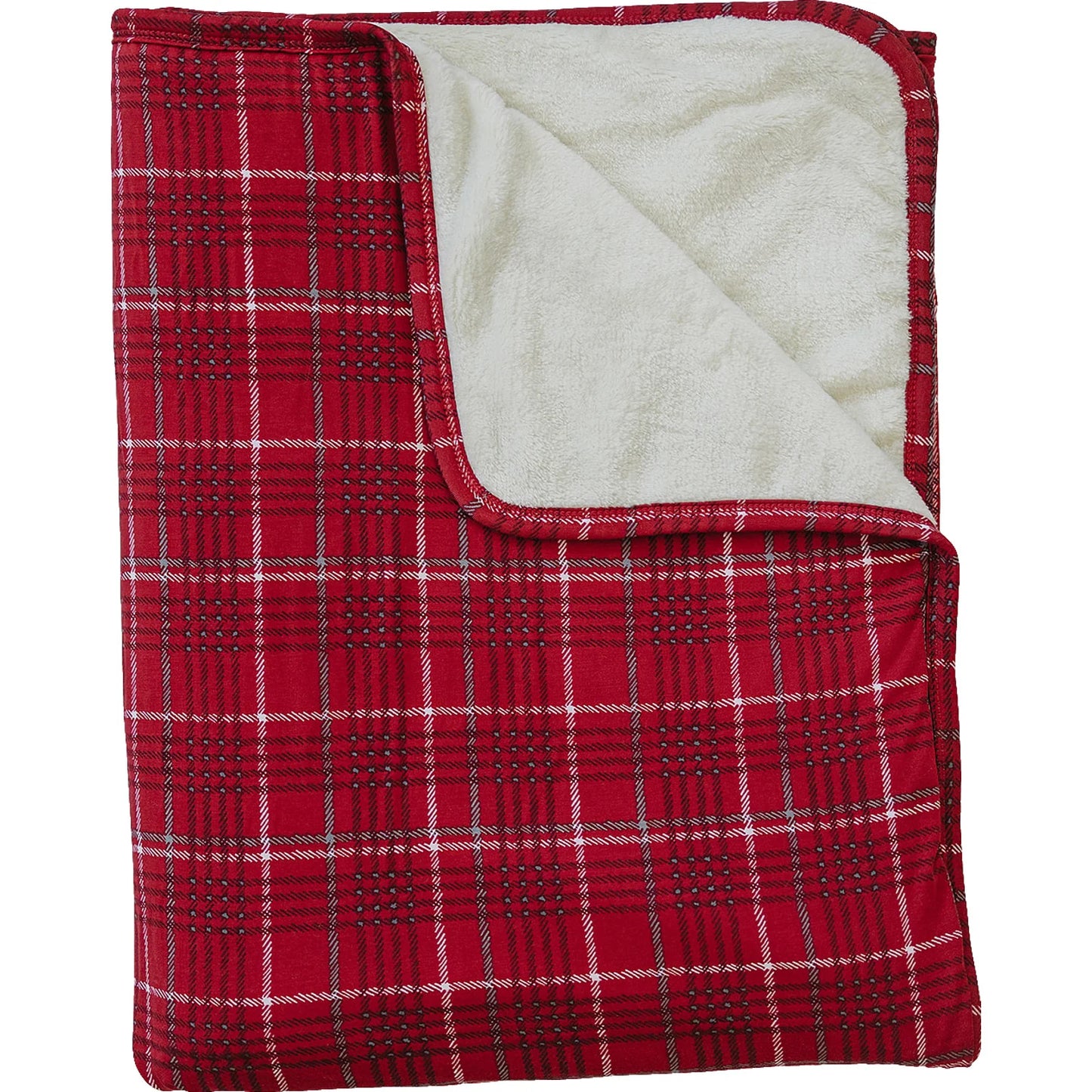 Mebie Baby Fleece Quilt || Red Plaid Bamboo