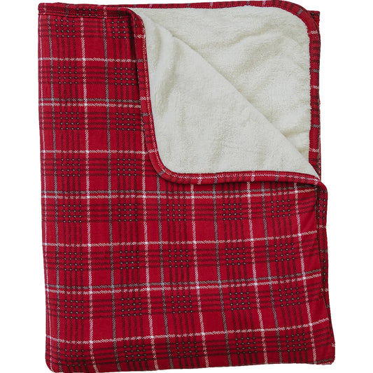 Mebie Baby Fleece Quilt || Red Plaid Bamboo