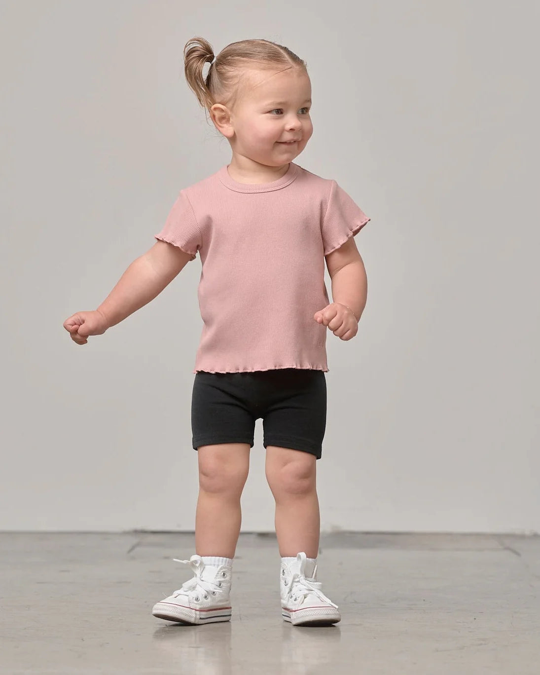 Little Bipsy Lettuce Hem Tee || Rosewood