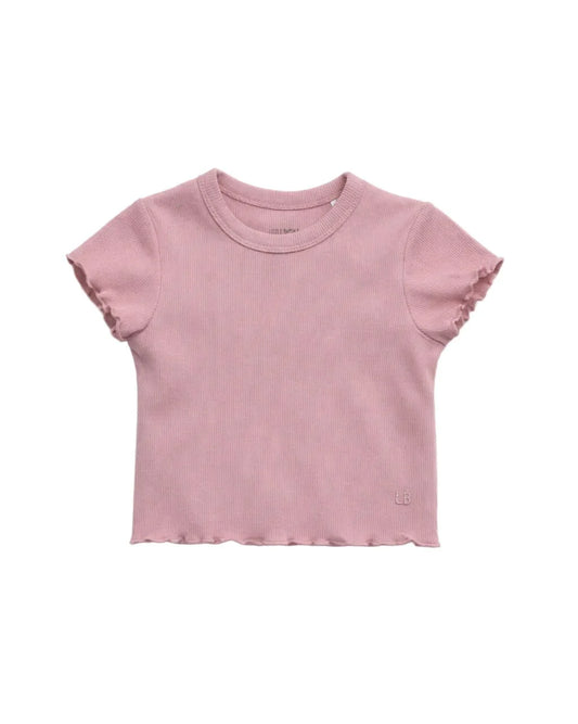 Little Bipsy Lettuce Hem Tee || Rosewood