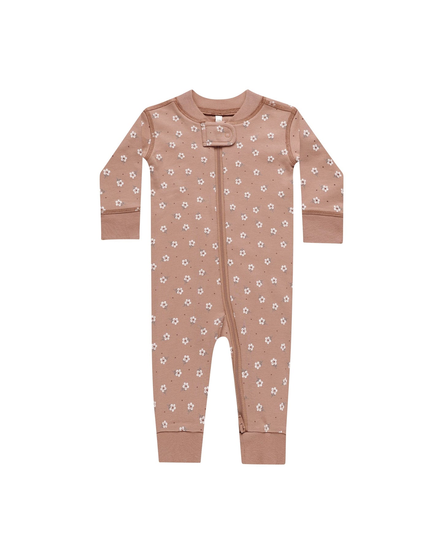 Quincy Mae Zip Long Sleeve Sleeper || Rose Ditsy