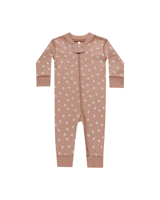 Quincy Mae Zip Long Sleeve Sleeper || Rose Ditsy